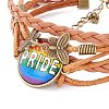 Rainbow Pride Bracelet LS-BJEW-F426-01G-3