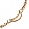 304 Stainless Steel Cable Chain Anklets AJEW-H104-05G-2