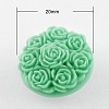12PCS Mixed Brass Resin Flower Jewelry Snap Buttons X-RESI-S076-M-2