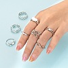 9Pcs 9 Style Brass Cuff Rings RJEW-LS0001-08P-6