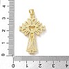 Brass Micro Pave Clear Cubic Zirconia Pendants KK-A212-11G-G-3