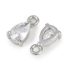 Brass Micro Pave Cubic Zirconia Pendants KK-K374-07P-03-2