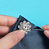 16Pcs 1-Hole Alloy Shank Buttons BUTT-GF0001-27-6