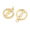 Religion Brass Micro Pave Clear Cubic Zirconia Pendants CU-CBA9482-01G-09-2