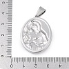 304 Stainless Steel Pendants LS-STAS-M103-01AS-06-3