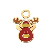 Christmas 304 Stainless Steel Enamel Pendants STAS-I356-02G-02-1