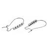 304 Stainless Steel Hoop Earrings Findings Kidney Ear Wires STAS-N092-138B-01-2