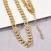 6MM 304 Stainless Steel Cuban Link Chain Necklaces for Women NJEW-G177-01G-1