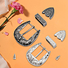2 Sets 2 Colors Belt Zinc Alloy Buckle Sets FIND-CY0001-30-7