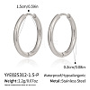304 Stainless Steel Huggie Hoop Earrings for Women GR9460-3-1