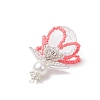 2Pcs 2 Styles Glass Seed Bead Pendants PALLOY-MZ00710-04-5