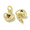 Rack Plating Brass Micro Pave Cubic Zirconia Charms KK-E114-01G-06-2