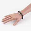 Natural Lava Rock Beads Stretch Bracelets BJEW-JB02712-3