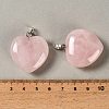 Natural Rose Quartz Pendants GG-CBAA0EE-04P-18-3