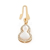 Gourd Brass Micro Pave Clear Cubic Zirconia Box Clasps LS-KK-U051-01G-05-3