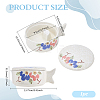 Fish Shape Ceramics Ink Plate with Handle DJEW-WH0027-05B-2