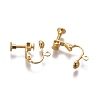 Rack Plated Brass Screw Clip-on Earring Findings X-KK-P169-04G-2