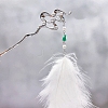 Alloy Feather Hair Sticks PW-WG65369-02-1