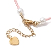 Glass Seed Pendant Necklaces for Women NJEW-MZ00031-05-5
