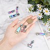 8 Pcs 4 Styles Zinc Alloy Replacement Zipper Sliders FIND-GF0001-41MC-3