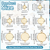 64Pcs 8 Styles 304 Stainless Steel Cabochon Connector Settings STAS-HY0001-86G-2