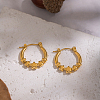 European Style Star 304 Stainless Steel Hoop Earrings IU1810-3