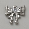 White Series Love Bow Alloy Acrylic Pendant PALLOY-WH0115-01P-11-1