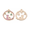 Alloy Enamel Pendants ENAM-M052-04G-A-1