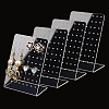 L Shaped Organic Glass Earring Display Stands ODIS-PH0001-51-WH-1