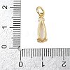 Brass Micro Pave Cubic Zirconia Pendants X-KK-C114-25G-4