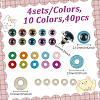 GOMAKERER 40 Sets 10 Colors Plastic Doll Craft Eyes DIY-GO0001-72-2