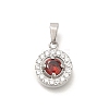 304 Stainless Steel Micro Pave Cubic Zirconia Pendants STAS-H228-03P-06-1