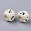 Printed Natural Wood Beads LS-WOOD-T026-001W-2