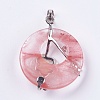 Watermelon Stone Glass Pendants G-F546-A02-3