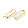 Natural White Shell & Epoxy Resin Pendants KK-E794-02G-08-2
