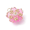 Handmade Glass Seed Beaded Sakura Pendants PALLOY-MZ00763-02-3