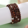 Natural Red Jasper Bead Stretch Bracelets BJEW-K212-A-012-2