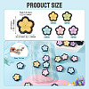 50Pcs 5 Colors Sakura Opaque Resin Cabochons CRES-TA0001-74-5