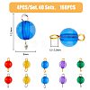 SUPERFINDINGS 40 Sets 2 Colors Acrylic Connector Charms PALLOY-FH0001-87-2