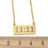 304 Stainless Steel Number 11:11 Pendant Necklaces NJEW-NH0002-01G-06-3