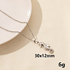 Stylish Ocean Stainless Steel Sea Horse Pendant Necklace for Women ZE1503-7-1