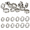 12Pcs 6 Size 201 Stainless Steel Grooved Finger Ring Settings STAS-TA0002-15P-10