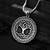 Tibetan Style Alloy Tree of Life Pendant Box Chain Necklaces PW-WGFD1C3-01-3