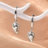 Brass Cubic Zirconia Hoop Earrings EJEW-Q015-01P-F-1