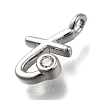 Brass Micro Pave Cubic Zirconia Pendants KK-B132-12P-T-2