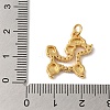 Rack Plating Brass Micro Pave Clear Cubic Zirconia Pendants KK-B092-18G-3