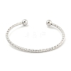 Non-Tarnish Textured 304 Stainless Steel Cuff Bangles BJEW-P331-11P-2