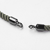 Nylon Twisted Cord Bracelet Making MAK-K006-03B-2