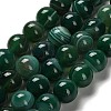 Dyed Natural Banded Agate Beads Strands G-G175-A07-01-2