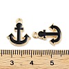 Light Gold Plated Alloy Enamel Charms ENAM-M219-07KCG-02-3